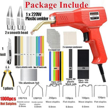 Load image into Gallery viewer, Upgraded 220W Plastic Welder, 2 in 1 Plastic Welding Kit Plastic Repair Welder Kit 1000PCS Hot Stapler Soldering Gun with 100PCS Plastic Welding Rods Car Bumper Repair Kit for Most Plastic Repair