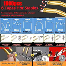 Load image into Gallery viewer, Upgraded 220W Plastic Welder, 2 in 1 Plastic Welding Kit Plastic Repair Welder Kit 1000PCS Hot Stapler Soldering Gun with 100PCS Plastic Welding Rods Car Bumper Repair Kit for Most Plastic Repair