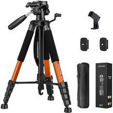 Load image into Gallery viewer, JOILCAN Tripod Camera Tripods, 74" Tripod for Camera Cell Phone Video Photography, Heavy Duty Tall Camera Tripod Stand, Professional Travel DSLR Tripods Compatible with Canon iPhone, Max Load 15 LB