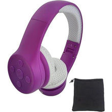 Load image into Gallery viewer, Toddler Wireless Headphones, Bluetooth Kids Headphones,5 Button Easy Use, 93db Volume Limited with Built-in Mic for Cell Phones TV Tablet Amazon fire School Network Boys Girls (Purple)