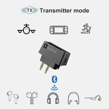 Load image into Gallery viewer, eppfun Professional Bluetooth 5.2 Transmitter for Airplane, Dual Connection Wireless Audio Adapter with aptX Low Latency/Aptx HD for Earbuds/Headphones