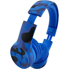 Load image into Gallery viewer, Toddler Headphones Wireless,Kids camo Bluetooth Headphones, 5 Button Easy Use, 93db Foldable with Built-in Mic for Cell Phones TV Tablet Network Boys Girls (bs690 Blue Camo)