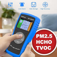 Load image into Gallery viewer, Air Quality Tester Monitor CO2 HCHO PM2.5/10, Kethvoz 5 in 1 Formaldehyde Detector Carbon Dioxide CO2 Meter PM2.5 PM10 Sensor TVOC Air Pollution Monitor AQI for Home Bedroom Office