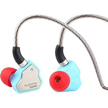 Load image into Gallery viewer, Linsoul 7Hz Salnotes Zero HiFi 10mm Dynamic Driver in-Ear Earphone IEM with Metal Composite Diaphragm Stainless Steel Faceplate Detachable 2Pin OFC Cable (Blue, Without Mic)
