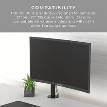 Load image into Gallery viewer, HumanCentric VESA Mount Adapter for Samsung Curved Monitor Mount T55 Series 27” and 32” Monitors, VESA Adapter Bracket Mounts Monitor to VESA Stand, Arm, Desk Mount with 75x75 or 100x100 mm Plate