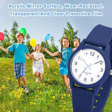Load image into Gallery viewer, Kids Analog Watches for Girls Boys Watches with Soft Band Learning Time 50M Waterproof Children Watch Easy to Read for Ages 4-12 Kids Gift