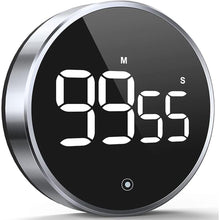 Load image into Gallery viewer, Digital Kitchen Timer, 3.8'' Large LED Display Countdown Countup Timer, Timer for Kids, Classroom Magnetic Timer, Adjustable Volume, Brightness, Easy for Cooking/Study/Office/Exercise (Smooth Knob)