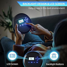 Load image into Gallery viewer, CD Player Portable, DESOBRY Portable CD Player with Speakers & FM Transmitter, Compact CD Player for Car Built-in 2000mAh Rechargeable Battery, Walkman CD Player with LCD Screen, Earphones, AUX Cord