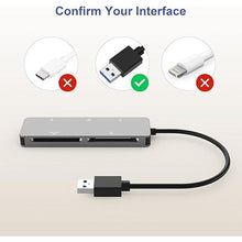 Load image into Gallery viewer, CFast Card Reader, USB-A 3.0 5Gbs CFast 2.0 Reder for SanDisk Lexar Transcend Sony Card, XD Card Reader for Olympus Fuji XD Picture Card, Read CFast XD SD TF CF 5 Cards Simultaneously