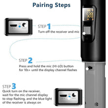 Load image into Gallery viewer, Bietrun UHF Receiver Wireless Microphone WXM02 / WXM04, with 720mAh Rechargeable Battery, 160 ft Working Range, 1/4" Output for for Karaoke Machine/PA Speakers System/Mixer