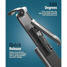 Load image into Gallery viewer, Encased MAG SlimShield Designed for iPhone 14 Pro Max Case with Belt Clip Holster - Compatible with MagSafe Accessories (Matte Black)