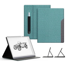 Load image into Gallery viewer, Ayotu Case for Remarkable 2 Paper Tablet 10.3" 2020 Released, Fabric Folio Cover with Pen Pocket, Stable Stand Design, Gray & Green (Exclusive Templates Provided)