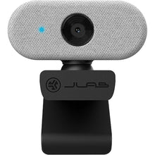 Load image into Gallery viewer, JLab Go Cam USB HD Webcam, White, 1080P/30 FPS, 2.1 Megapixels, Minimalist Portable Set-up, Omni-Directional Microphone, Compatible with PC, Mac and Chromebook