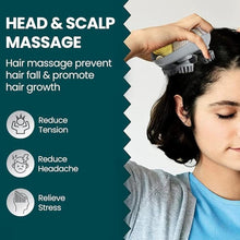 Load image into Gallery viewer, EILISON Cordless Hair Scalp Massager- Electric Head Massager with Kneading Massage, IPX-6 Waterproof Handheld Portable Head Scratcher Massager for Hair Growth, Deep Clean & Stress Relax