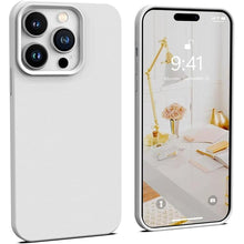 Load image into Gallery viewer, IceSword Compatible with iPhone 14 Pro Max Case, Liquid Silicone Slim Protective Cover, Soft Anti-Scratch Pure White Cute Men Women Cool Shockproof 6.7 inch 14PM