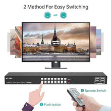 Load image into Gallery viewer, MT-VIKI 4K 16 Port KVM Switch HDMI, 4K@30Hz Rack Mount KVM Console w/16 Cables + 4 USB 2.0 Devices + IR Remote, Support EDID Storage, HDMI 1.4, HDCP 1.4 for 16 Computers/Servers, Fit 1U 19'' Rack