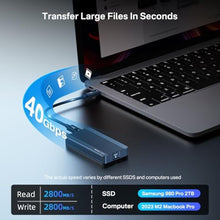 Load image into Gallery viewer, ACASIS 40Gbps M.2 NVMe SSD Enclosure, TBU405 for M1 M2 Pro/Max, Compatible with Thunderbolt 4/3/USB3.2/3.1/3.0/2.0, M.2 Enclosure Support SSD 2280/2260/2242/2230 B+M M-Key