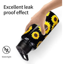 Load image into Gallery viewer, 32oz Sunflower Vacuum Insulated Stainless Steel Water Bottles with Straw & Spout Lids, Double Wall Sport Bottle, Sweat-Proof BPA Free, Canteen Metal Thermo Mug Hydro Cup Jug, Sunlfower Gift