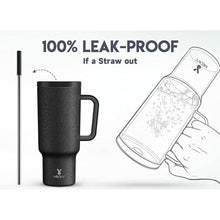 Load image into Gallery viewer, Meoky 40oz Tumbler with Handle, Leak-proof Lid and Straw, Insulated Coffee Mug Stainless Steel Travel Mug, Keeps Cold for 34 Hours or Hot for 10 Hours (Night)