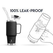 Load image into Gallery viewer, Meoky 32oz Tumbler with Handle, Stainless Steel Travel Mug with 2-in-1 Straw and Sip Lid, Vacuum Insulated Coffee Mug, 100% Leak Proof, Keeps Cold for 24 Hours or Hot for 8 Hours (Night)