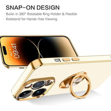 Load image into Gallery viewer, BENTOBEN for iPhone 14 Pro Max Case, Slim Lightweight 360° Ring Holder Kickstand Support Car Mount Shockproof Women Men Non-Slip Protective Case for iPhone 14 Pro Max 6.7", White