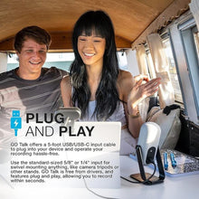 Load image into Gallery viewer, JLab Go Talk USB Gaming Streaming Microphone, White, USB-C Output, Cardioid, Omnidirectional, 96k Sample Rate, 20Hz, 20kHz Frequency Response, Volume Control and Quick Mute, 3.5mm AUX, Plug and Play