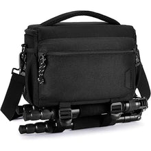 Load image into Gallery viewer, BAGSMART Small Camera Bag for Photographers, Compact Camera Shoulder Bags for DSLR/SLR/Mirrorless Cameras, Waterproof Crossbody Camera Case with Tripod Holder, Black