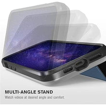 Load image into Gallery viewer, VENA vCommute Wallet Case Compatible with Apple iPhone 14 Pro Max (6.7"-inch), (Military Grade Drop Protection) Flip Leather Cover Card Slot Holder with Kickstand - Blue