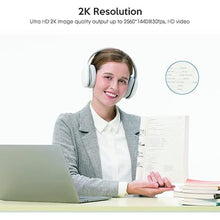 Load image into Gallery viewer, TOALLIN 2K AI Webcam for Streaming, AI Auto-Tracking via Gesture Recognition & Control, 2X Zoom ePTZ Webcam for Video Conferencing, Live Streaming and Video Calls
