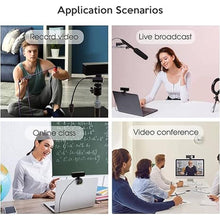 Load image into Gallery viewer, TOALLIN 2K AI Webcam for Streaming, AI Auto-Tracking via Gesture Recognition & Control, 2X Zoom ePTZ Webcam for Video Conferencing, Live Streaming and Video Calls