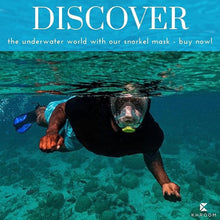 Load image into Gallery viewer, Khroom Full Face Snorkel Mask for Adults | Unique CO2 Safe Valve System | 3X Larger Snorkel for Easy Breathing | Premium Snorkel Gear for Adults | Scuba Mask for Adults | Scuba Mask