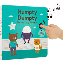 Load image into Gallery viewer, Cali's Books Humpty Dumpty Book for Children with 6 Favorite Nursery Rhymes: Finger Family, Row Row Row Your Boat, and More! Musical Book for Toddlers 1-3