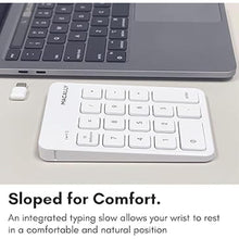 Load image into Gallery viewer, Macally USB C Wireless Number Pad | Numeric Keypad for Mac Macbok iMac | Wireless 10 Key for Laptop PC Computer Notebook Surface Chrome (2.4G USB) Perfect for Data Entry Numpad Number Keyboard