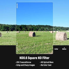 Load image into Gallery viewer, NEEWER ND0.6 (2 Stops) Square ND Filter, 4"x5.65" Dual Sided 30 Multi Nano Coated Cinema Neutral Density Filter for NEEWER Matte Box Compatible with Tilta Compatible with SmallRig