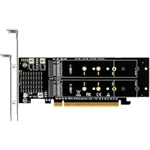 Load image into Gallery viewer, GLOTRENDS PA41 Quad M.2 NVMe to PCIe 4.0 X16 Adapter Without PCIe Bifurcation Function, Support 22110/2280/2260/2242/2230 Size (PCIe Bifurcation Motherboard is Required)