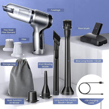 Load image into Gallery viewer, Saker Handheld Vacuum Cleaner Car - Wireless Mini Vacuum Cleaner 3 in 1 Multifunctional Brushless Motor 12000PA with USB-C,Portable Handheld Car Vacuum Cleaner for Keyboard Cleaning, Outdoor and Home