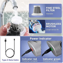Load image into Gallery viewer, Saker Handheld Vacuum Cleaner Car - Wireless Mini Vacuum Cleaner 3 in 1 Multifunctional Brushless Motor 12000PA with USB-C,Portable Handheld Car Vacuum Cleaner for Keyboard Cleaning, Outdoor and Home