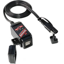 Load image into Gallery viewer, MOTOPOWER MP0608A 3.1Amp Motorcycle Dual USB Port SAE to USB Adapter Battery Monitor with Switch Control and LED Indicator