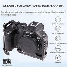 Load image into Gallery viewer, Foto4easy Aluminum Alloy R7 Cage for Canon EOS R7 Mirrorless Digital Camera Body,Cage Rig with Quick Release Plate for Arca