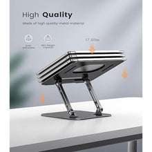 Load image into Gallery viewer, Adjustable Laptop Stand for Desk, Aluminum Portable Laptop Stand, Lightweight 500g, Foldable Ergonomic Computer Notebook stand Holder for 11-16" MacBook Air Pro, Dell XPS,HP Computer Notebook, Black