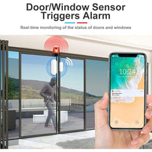 Load image into Gallery viewer, WiFi Door Window Sensor: Smart Contact Sensor with App Alerts, Door Open Detector Compatible with Alexa Google Assistant, Entry Detector Sensor for Home Security and Home Automation (2-Pack)