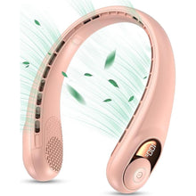 Load image into Gallery viewer, KIDEE Portable Neck Fan, Neck Fans Rechargeable for Women Men, 4000mAh Personal Bladeless Fan, Upgraded Cooling Air Volume, Ultra Quiet Wearable Fan