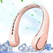 Load image into Gallery viewer, Portable Neck Fan, Neck Fans for Women, 4000 mAh Rechargeable Personal Fan,360° Hands Free Bladeless Fan, 3 Speeds Adjustable, Faster Cooling, Super Quiet, Suitable for Home, Office, Travel