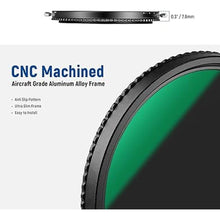 Load image into Gallery viewer, NEEWER 2 in 1 82mm Variable ND Filter ND2–ND32&CPL Filter(Circular Polarizer Filter) No X Cross/30 Layer Nano Coated/HD Optical Glass/Ultra Slim Aluminum Alloy Frame/Water Repellent/Scratch Resistant