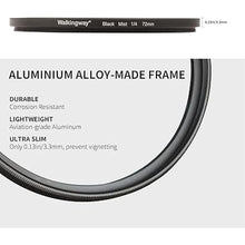 Load image into Gallery viewer, Walking Way 1/4 Black Pro Mist Diffusion Filter 82mm Soft Focus Lens Filter Circular Diffuser Filter Soft Glow Dream Cinematic Dreamy Hazy Diffuser for Portrait/Vlog/Photography/Video