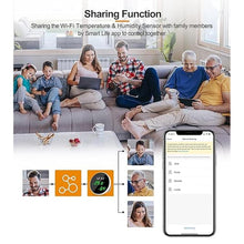 Load image into Gallery viewer, WiFi Thermometer Hygrometer: Digital Indoor Temperature Humidity Sensor with LED Backlit Display, App Notification Alert, Free Data Storage Export, Smart Temperature Monitor Compatible with Alexa