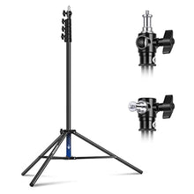 Load image into Gallery viewer, NEEWER 9.8ft/3m Air Cushioned Light Stand, Heavy Duty Metal Photography Tripod Stand with 1/4" to 3/8" Reversible Spigot, 3 Way Mounting Interface & Metal Locking Knobs, Max Load 5.5lb/2.5kg