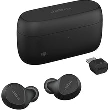 Load image into Gallery viewer, Jabra Evolve2 True Wireless in-Ear Bluetooth Earbuds with Active Noise Cancellation (ANC) and 4-mic MultiSensor Voice Technology - Microsoft Teams Certified, Works with All Other Meeting apps - Black