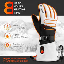 Load image into Gallery viewer, Heated Gloves for Men Women 7.4V Battery 22.2Wh Rechargeable Touchscreen Waterproof Electric Heated Gloves for Winter Outdoor Work Skiing Hiking Camping Ice Hockey