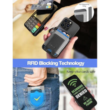 Load image into Gallery viewer, New-Upgrade Magnetic Card Wallet Holder for Apple Magsafe, Magnetic Magsafe Leather Wallet for iPhone 16/15/14/13 Magsafe, Mag-Safe Wallet for iPhone 16/15/14/13/12 Series, Fits 7 Cards, Black